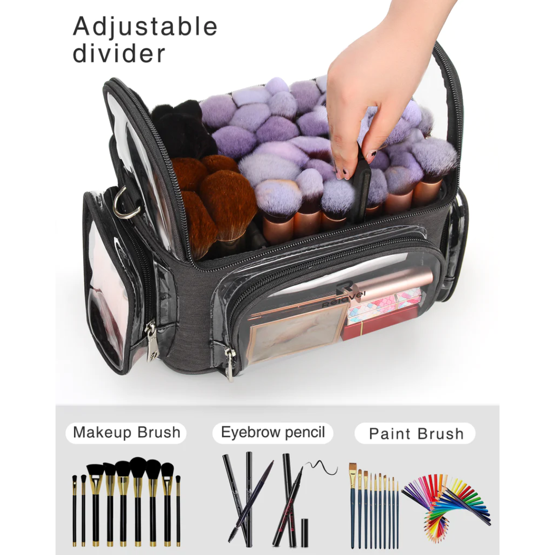 MALETIN DE BROCHAS DE MAQUILLAJE RELAVEL LARGE