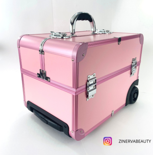 MALETA DE MAQUILLAJE  XL PVC CON RUEDAS